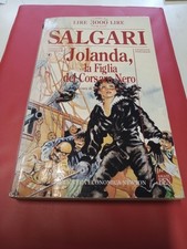 Libro romanzo Jolanda la figlia del corsaro nero di Salgari italiano usato