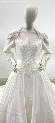 Vintage Private Label By G Women s White Long Sleeve Beaded Wedding