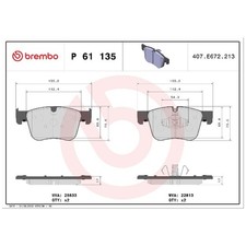 Satz Bremsbeläge Bremsklötze vorne für Opel Grandland-Grandland X A18 | 24263