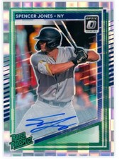 2025 Panini Donruss Optic Prizm Spencer Jones Refractor Rookie Card RC Auto /25. rookie card picture