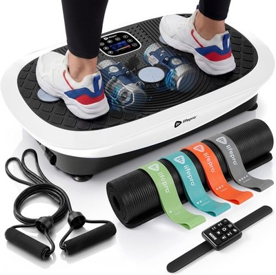 Lifepro Rumblex Plus 4D Vibration Plate Exercise Machine - White(OpenBox)