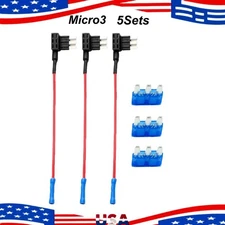 Add-A-Circuit Fuse Tap Adapter, 3 Pack Micro 3 ATM Fuse Taps, Blade Fuses Expand