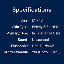 Adult Wipes for Elderly - 8"X13" Extra Large Soft Wet Wipes for Adults Bath...