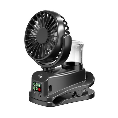 Mini Clip on Fan 4 Speed Misting Function 360 Degree Adjustable for Outdoors - Bild 5 von 14