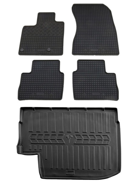 Gummi FußMatten Kofferraumwanne FüR Nissan Qashqai J12 E-Power Gummimatten Set-image