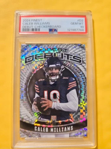 2024 Topps Finest - Debut Caleb Williams #D-2 Checkerboard Refractor (RC)