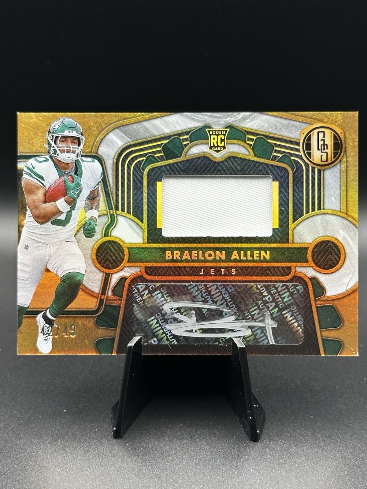 Braelon Allen Panini Gold Standard #214 Jersey Autograph