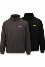 Bench Workwear Fleece Jacket Mens Full Zip Workwear Fleece Black Grey Warm