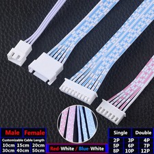 JST XH2.54mm Pitch Connector Cable Male/Female Plug 2 Pin-12 Pin 10-50cm Length
