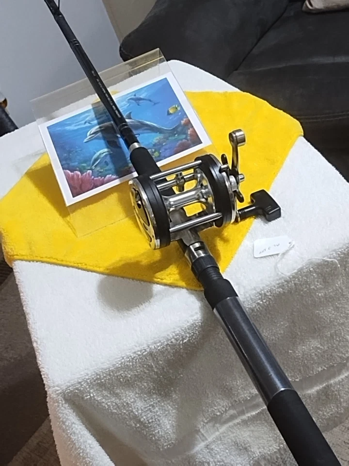 New Trolling Fishing Rod Contender 7' Med 20-25lb And Reel Calypso Blue Fin - Image 3 of 4