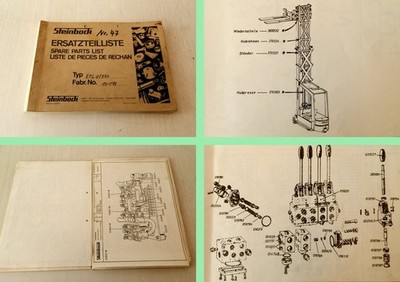 Steinbock EFL1/560 forklift spare parts catalogue spare parts list 1974/79