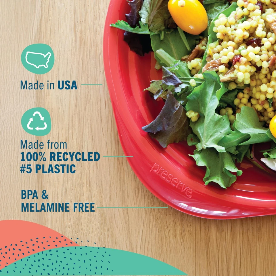 Juego de platos de vajilla de uso diario reutilizables sin BPA para 4 con utensilios - Hecho de... Foto 4 de 4