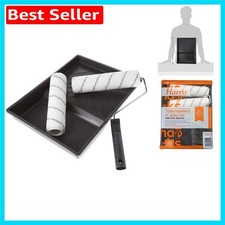 Ultimate Twin 9" Paint Roller System: 2 Sleeves & Tray for Flawless Coverage