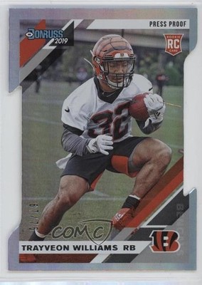 2019 Donruss Press Proof Silver Die-Cut 67/75 Trayveon Williams Rookie RC 5l1