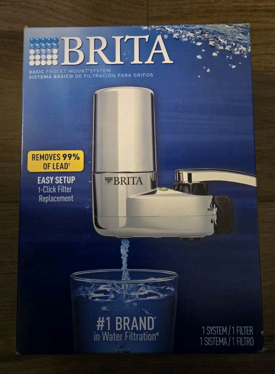 Brita 35618 On Tap Faucet Mount 1 Liter Water Chrome Filter System