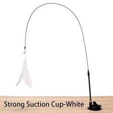Interactive Cat Teaser Wand with Suction Cup - Self-Play Feather Stick  Bell