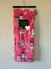 NWT Betsey Johnson Ultra Soft Plush Throw Blanket 50"x70" Poodle Eiffel Tower