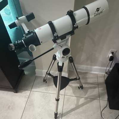 Gskyer 90mm Refractor Telescope Complete Astronomy Kit   600mm f/6.7   Excellent