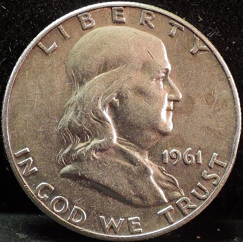 FRANKLIN Half Dollar 90% Silver 50C bell f FINE OR BETTER  1948-1963 Random Date