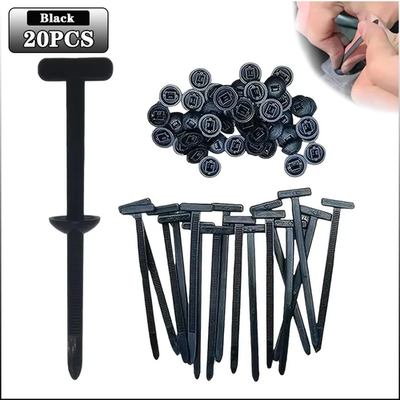 #ad 20 200PCS Heavy Duty Nylon Cable Tie Buckle with Pin Button Universal Zip Ties f $44.99