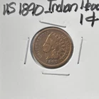 1890 Indian Head Cent / Penny - Matte brown. Reeded. No Reserve.