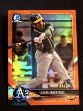 2018 Bowman Chrome ORANGE REFRACTOR Lazarito Armenteros 09/25
