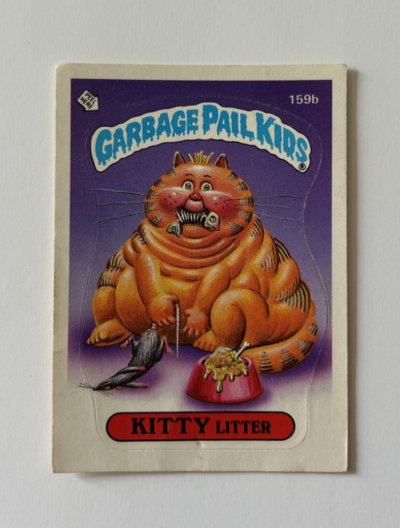 1986 GPK Garbage Pail Kids OS4 Original Series 4 - KITTY LITTER #159b