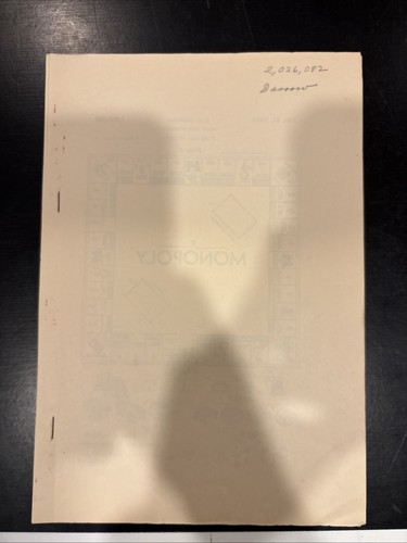 Monopoly 1935 – Édition Post Darrow, Sans Brevet, Jeu Parker Brothers Super Rare