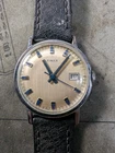 Vintage Timex Mercury Mechanical Watch 33mm Blue Indices Date Window Running!