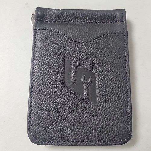 NEW - SNAP-ON TOOLS Black Leather Money Clip BI-FOLD WALLET Wrench Logo - Picture 3 of 6
