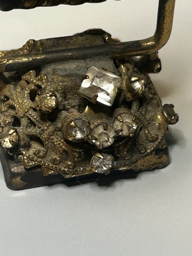 Original by Robert Tilt Thermometer Floral Gilt with Faux Pearls 3” Not Working - Picture 5 of 7