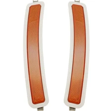 Bumper Face Bar Reflectors Light Lamp Set of 2 Front Driver & Passenger Pair