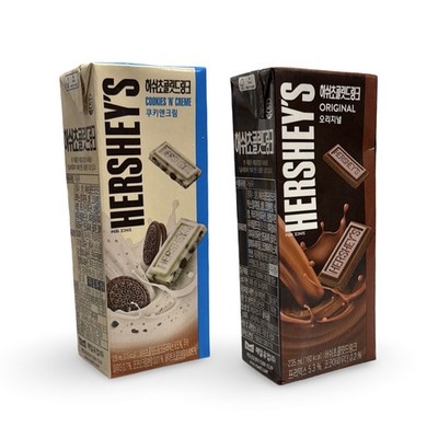 Imported Hershey's Chocolate Milk Drinks 6 Pack, Original, Cookies N' Cream or V