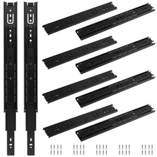 5 Pair 14 Inch Full Extension Drawer Slides, 35cm Heavy Duty Drawer Slides wi...