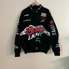 Vintage JH Design NASCAR Coors Light Racing Jacket 2XL Sterling Marlin #40