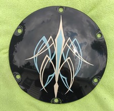 Harley Davidson 6 hole derby cover custom pinstriped fits Sportster 2004-up