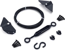 Durable Anti Sag Gate Kit for Wooden Fence, Anti-Sag Gate Support Cable Kit in Z