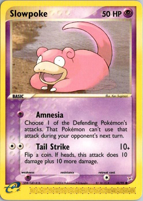 SLOWPOKE 45/95 COMMON TEAM MAGMA VS TEAM AQUA POKEMON NM