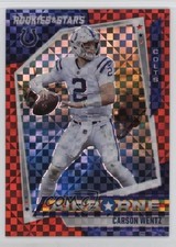 2021 Panini Rookies & Stars Airborne Red Plaid Prizm Carson Wentz #AB-15 1n9p