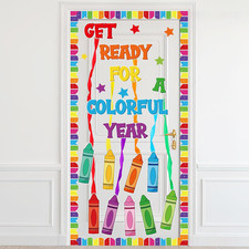Crayon Bulletin Board Decorations Set Back to School Classroom Decor with Get Re