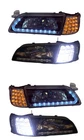 For TOYOTA COROLLA 1993-1997 AE100 AE101 JDM LED Headlight & CORNER LIGHT Black
