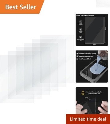 6PCS FEP Film Release for 3D Printers - High Transmittance & Durability