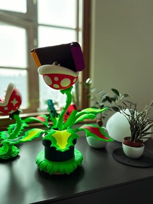 Custom 3D Printed Piranha Plant Nintendo Switch Dock   Charging & TV Hub Stand