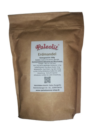500g Erdmandeln ganz geschält getrocknet natur Tigernuss vegan glutenfrei Snack