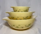 Pyrex Vintage Shenandoah Nesting Mixing Bowl Set Of 3 #'s 401, 402, 403