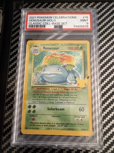 2021 Pokémon Celebrations Venusaur Holo PSA 9 Classic Collection No. 15/102
