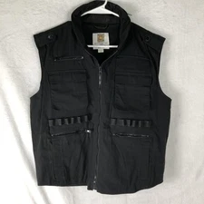 Rothco JR GI Ranger Vest Boys XL Black Tactical Utility Zip Pockets Ammo Loops
