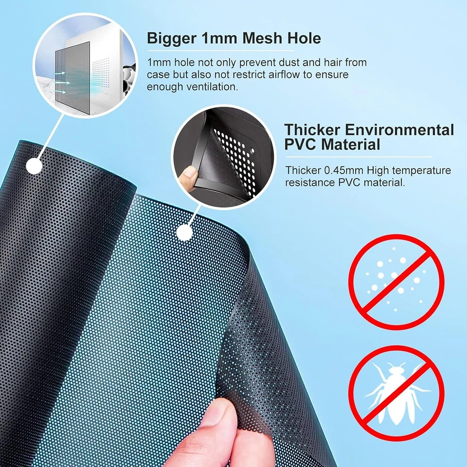 Magnetic Dustproof Mesh Covers for PC & Electronic Devices - 2 Pack 19.68inch - Image 4 of 4