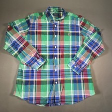 Polo Ralph Lauren Mens L Classic Fit Oxford Plaid Long Sleeve Button Down