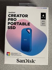 SanDisk Creator Pro Portable SSD 4TB External Drive USB 3.2 SDSSDE81C4T0 NIB